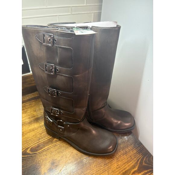 Wild Fable Shoes - Wild Fable Tall Brown Buckle Boots Size 8.5